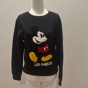 DISNEY Los Angeles Mickey Mouse Crew Neck sweatshirt womens size Xs
